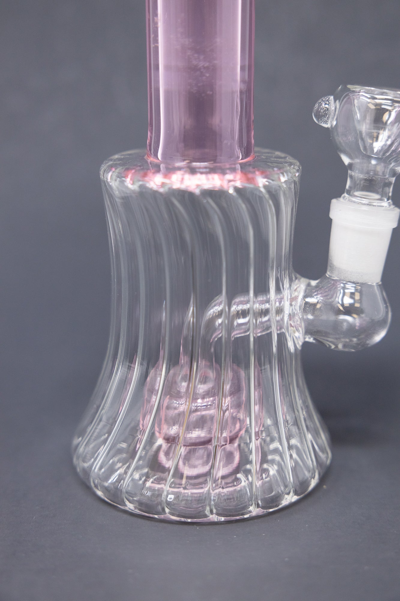 8.5" Pink Twisted Base Skinny Neck Bong