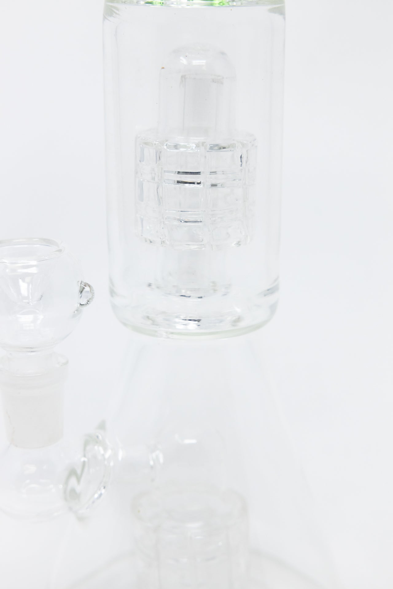 12” Green Double Percolator Beaker Base Bong w/ Ice Catcher