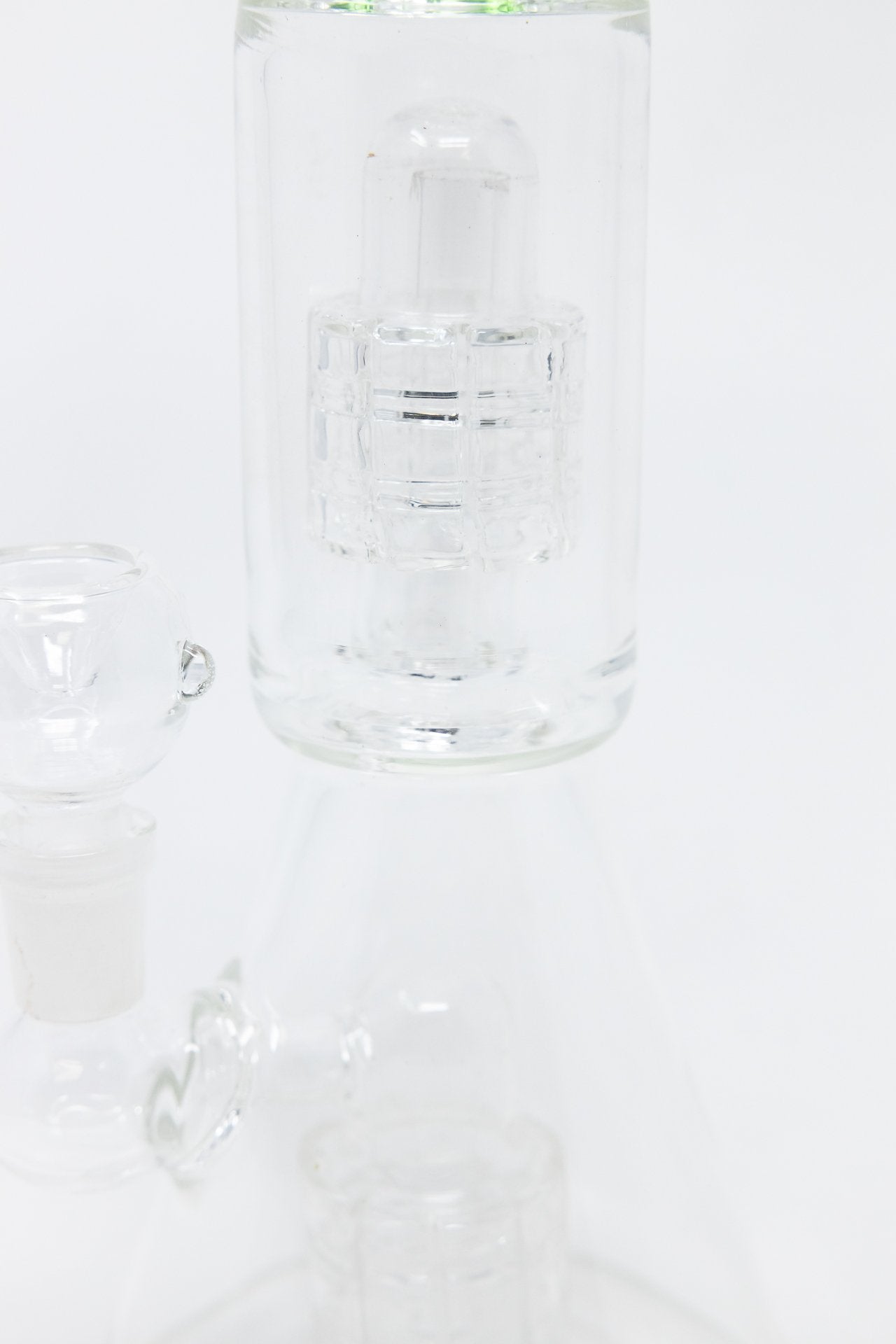 12” Green Double Percolator Beaker Base Bong w/ Ice Catcher