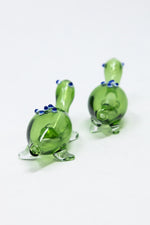 3" Green Turtle Glass Pipe