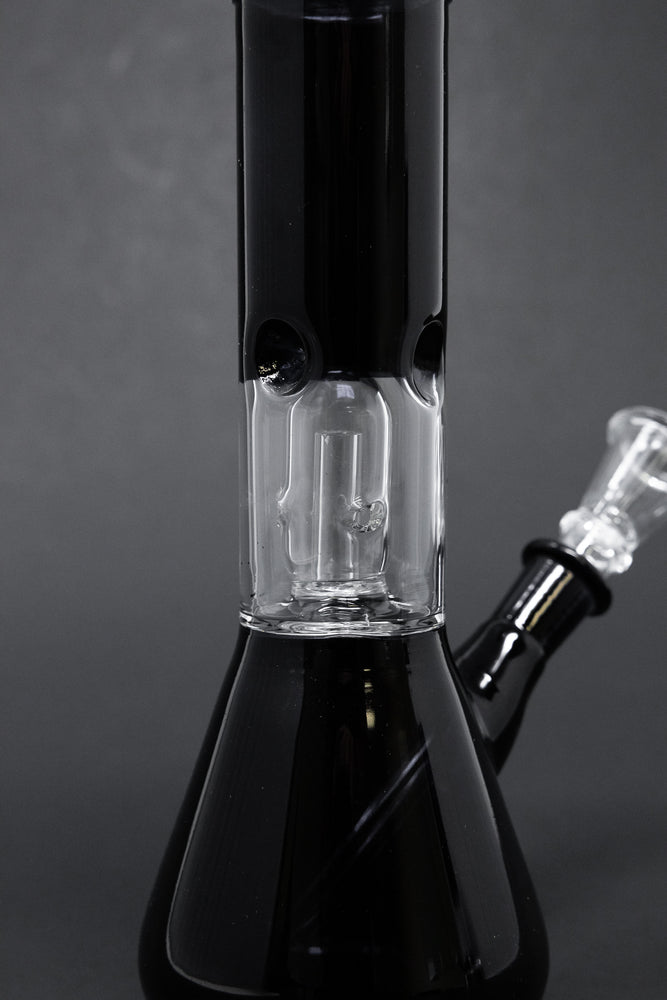 8" Black Beaker Base Bong w/ Ice Catcher and Percolator