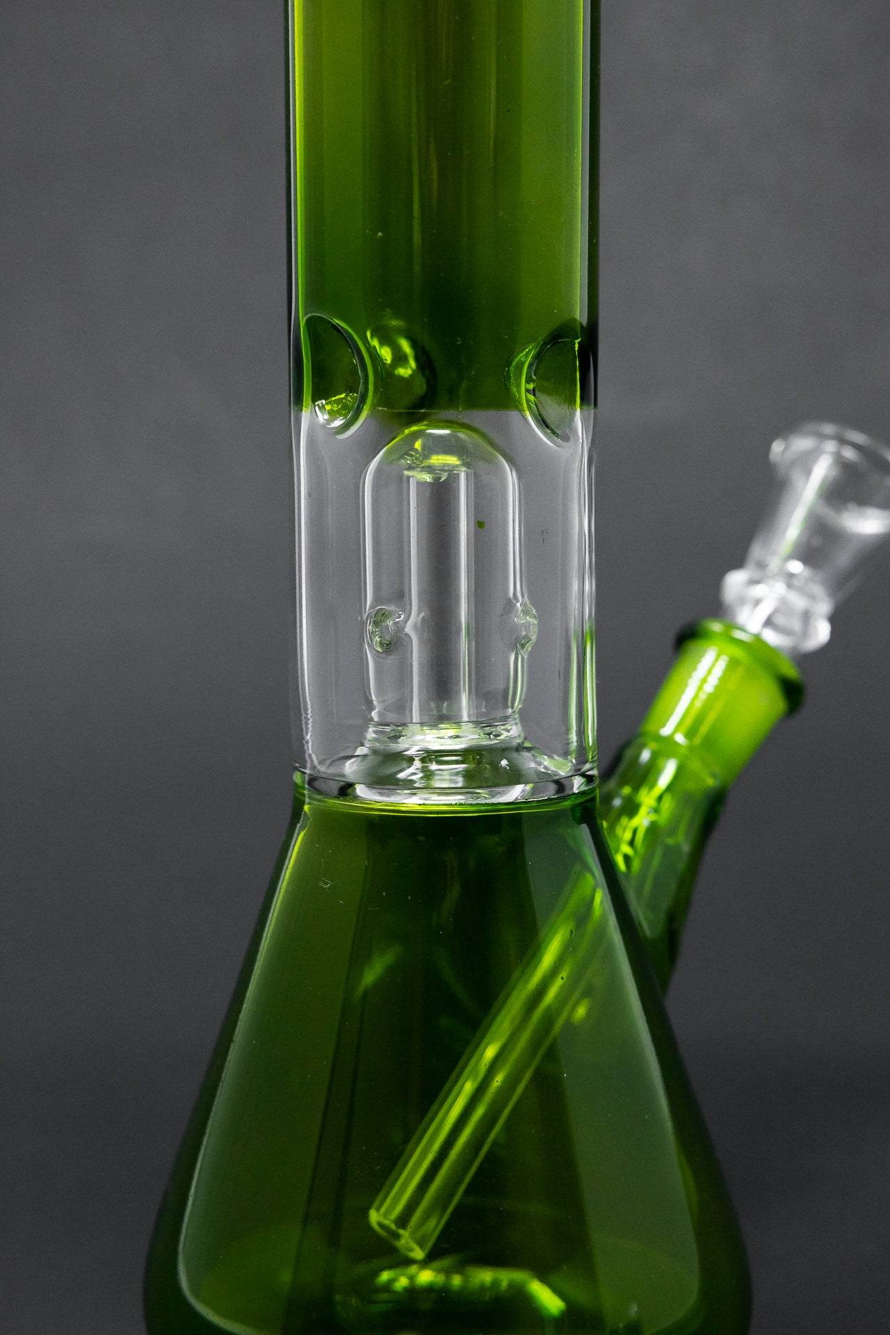 8" Army Green Beaker Base Bong w/ Ice Catcher and Percolator