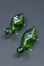 3" Green Turtle Glass Pipe