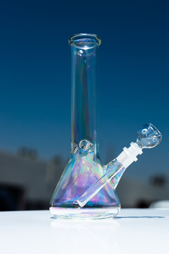 10" Iridescent Beaker Bong w/ Ice Catcher