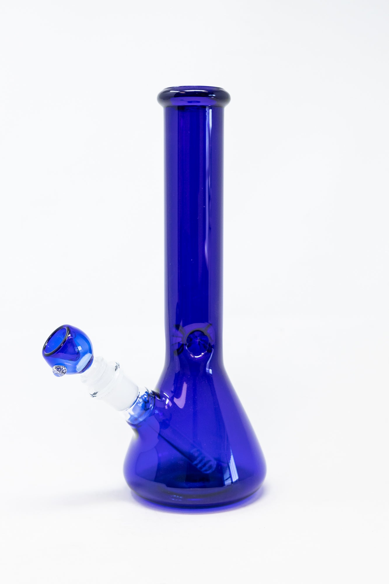 10" Navy Blue Beaker Bong w/ Ice Catcher