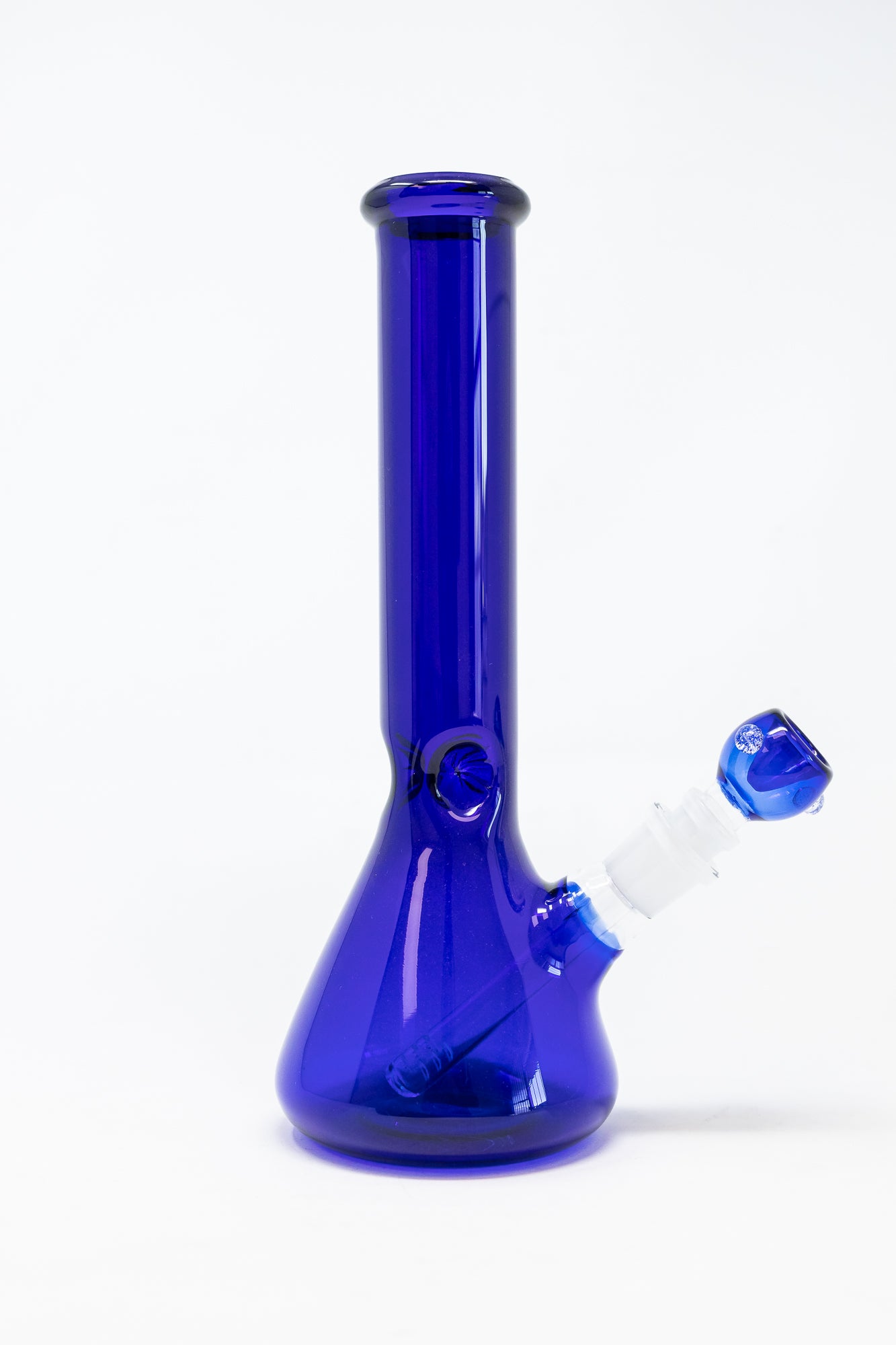 10" Navy Blue Beaker Bong w/ Ice Catcher