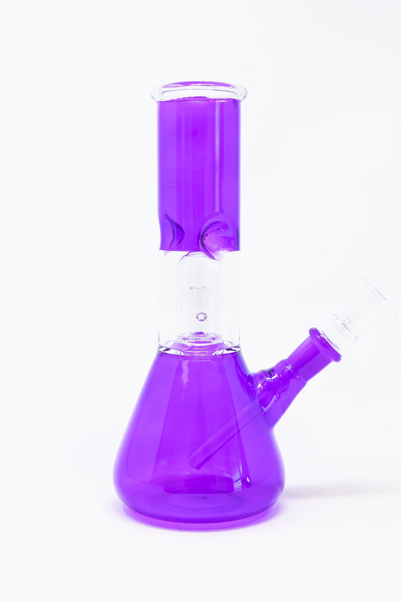 8" Purple Single Percolator Bong w/ Ice Catcher