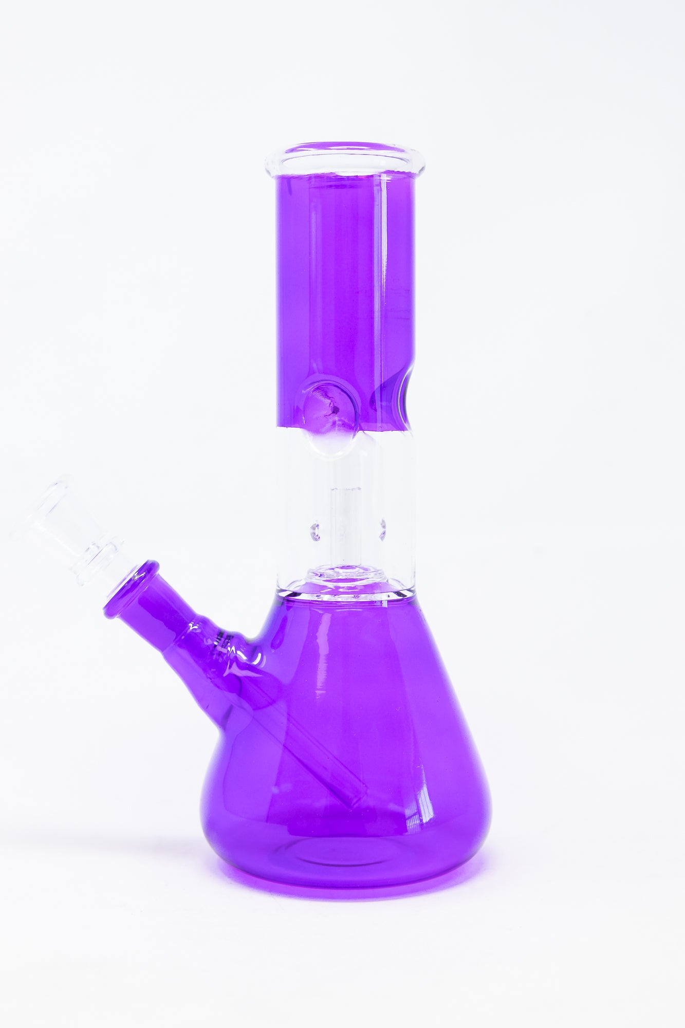 8" Purple Single Percolator Bong w/ Ice Catcher