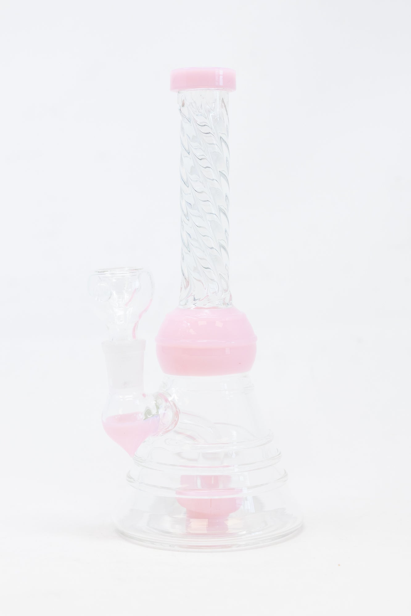8" Slime Pink Twisted Neck Bong