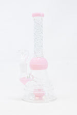 8" Slime Pink Twisted Neck Bong