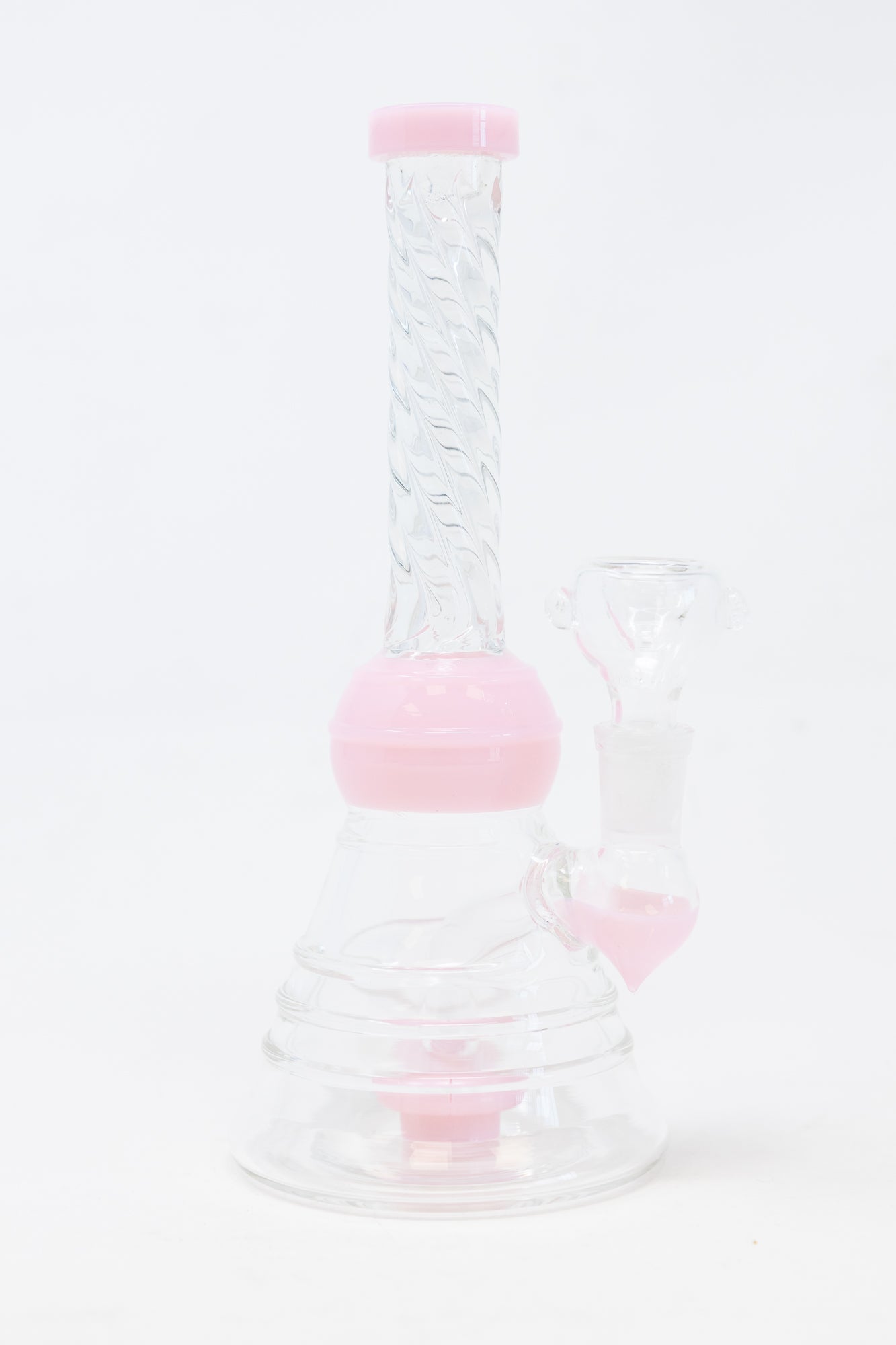 8" Slime Pink Twisted Neck Bong