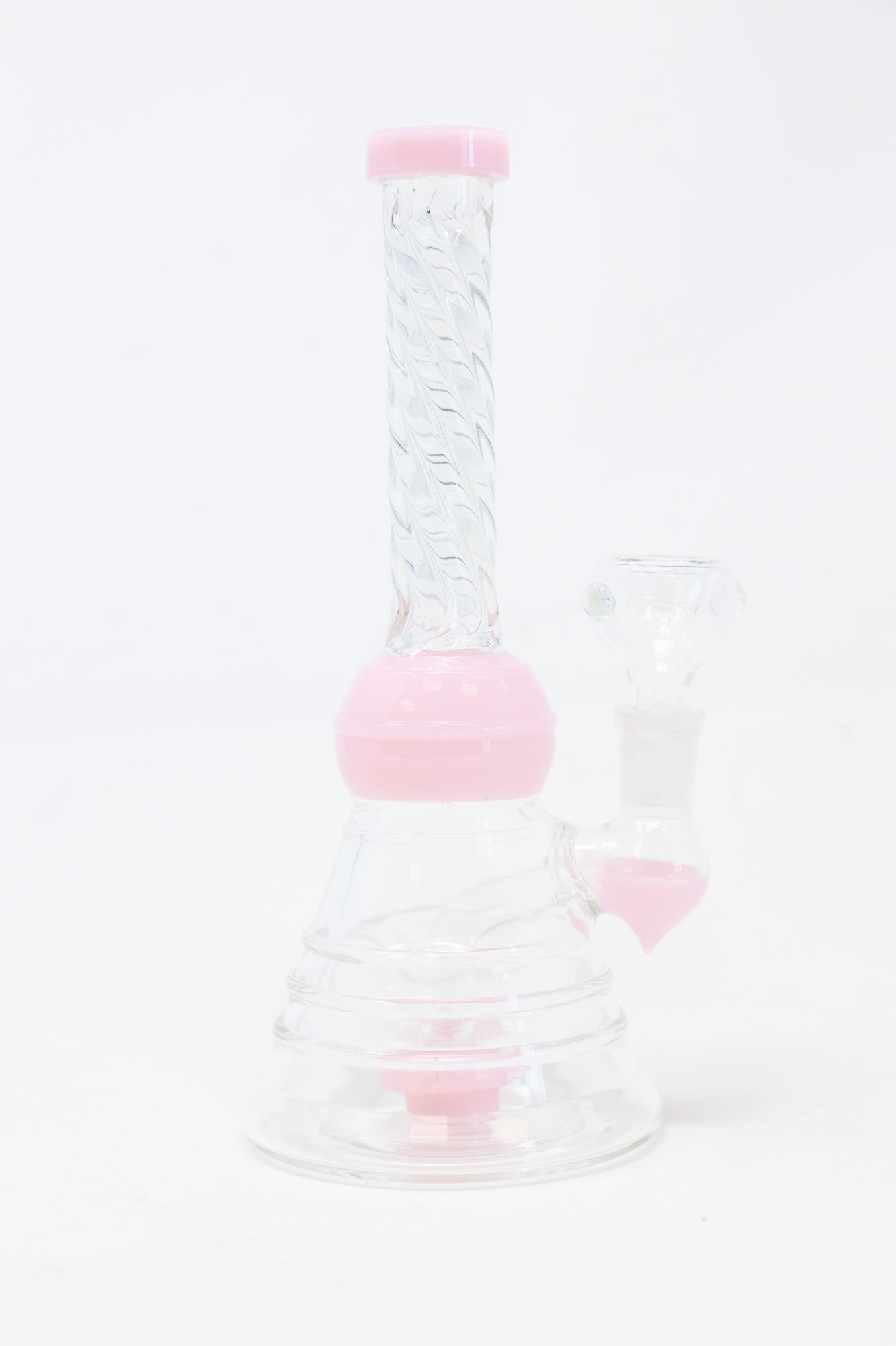 8" Slime Pink Twisted Neck Bong