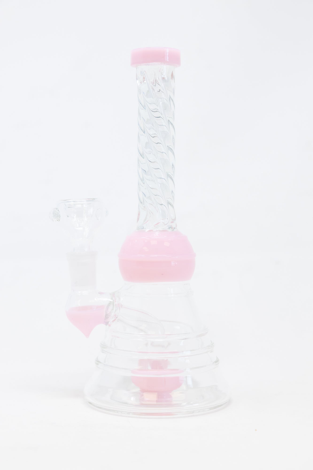 8" Slime Pink Twisted Neck Bong