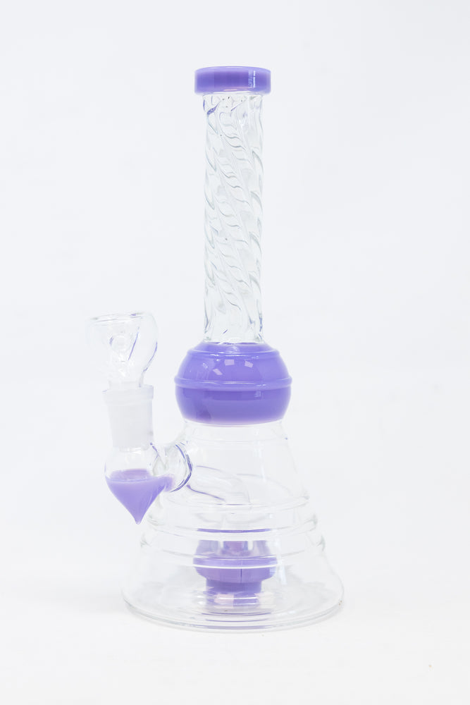 8" Slime Purple Twisted Neck Bong