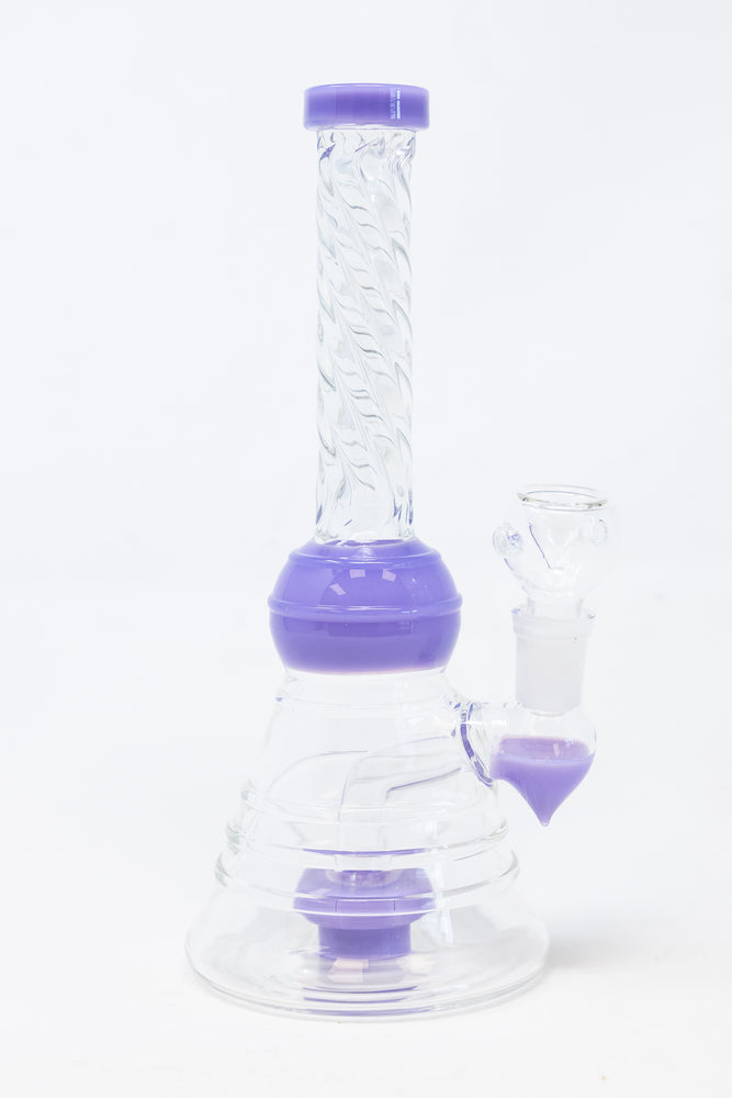 8" Slime Purple Twisted Neck Bong