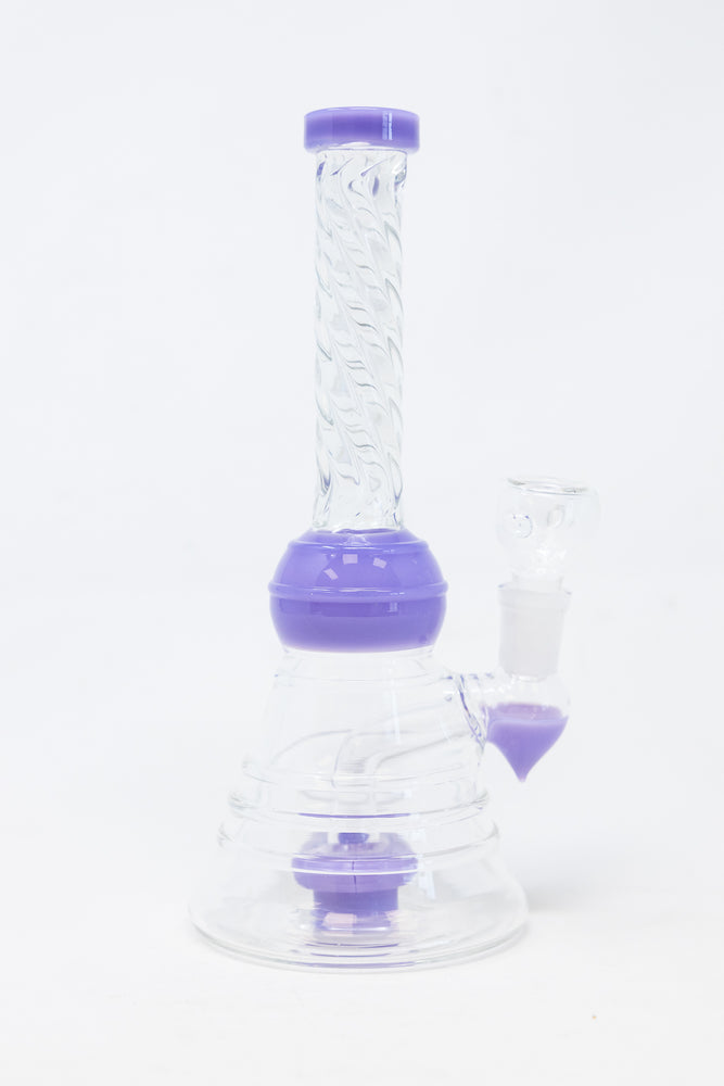 8" Slime Purple Twisted Neck Bong