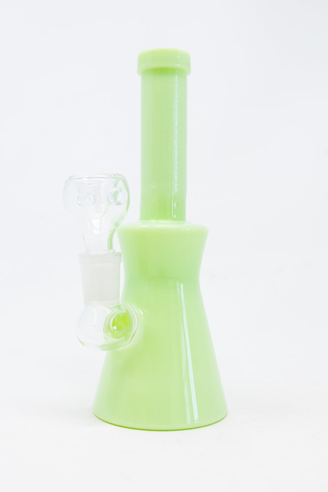 6" Slime Green Straight Neck Bong