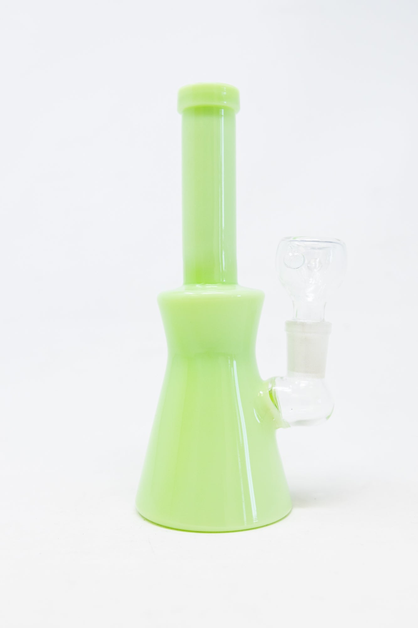 6" Slime Green Straight Neck Bong