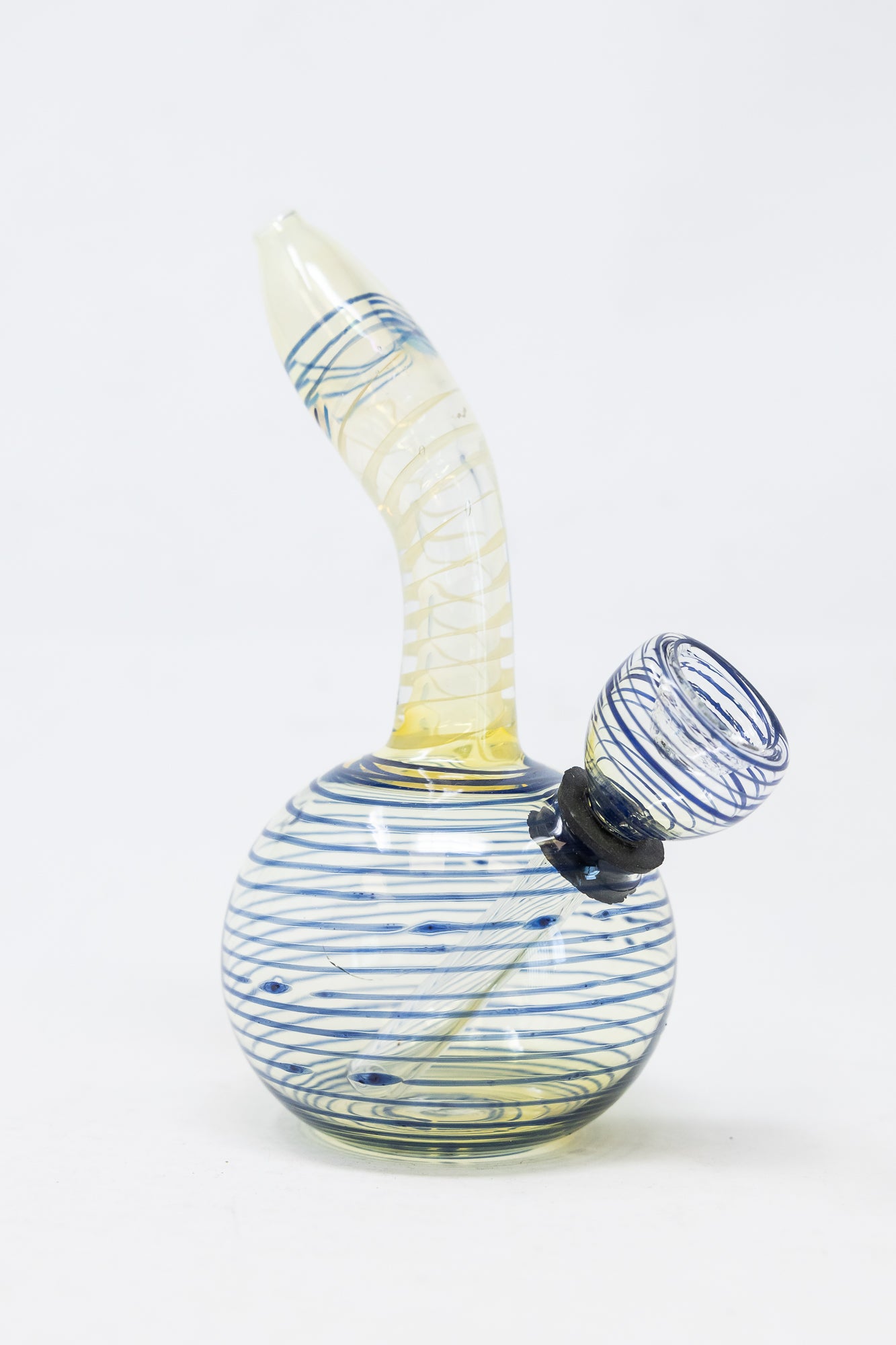 5" Mini Blue Swirl Spiral Mini Bong
