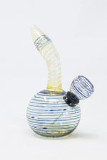 5" Mini Blue Swirl Spiral Bong