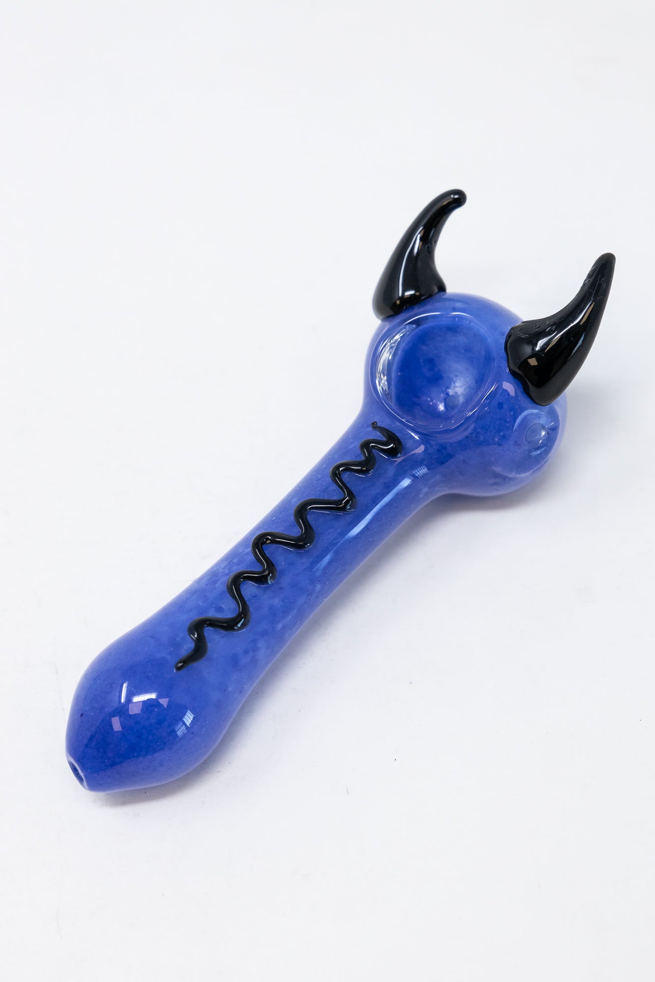5" Blue/Purple Devil Hand Pipe StonedGenie.com