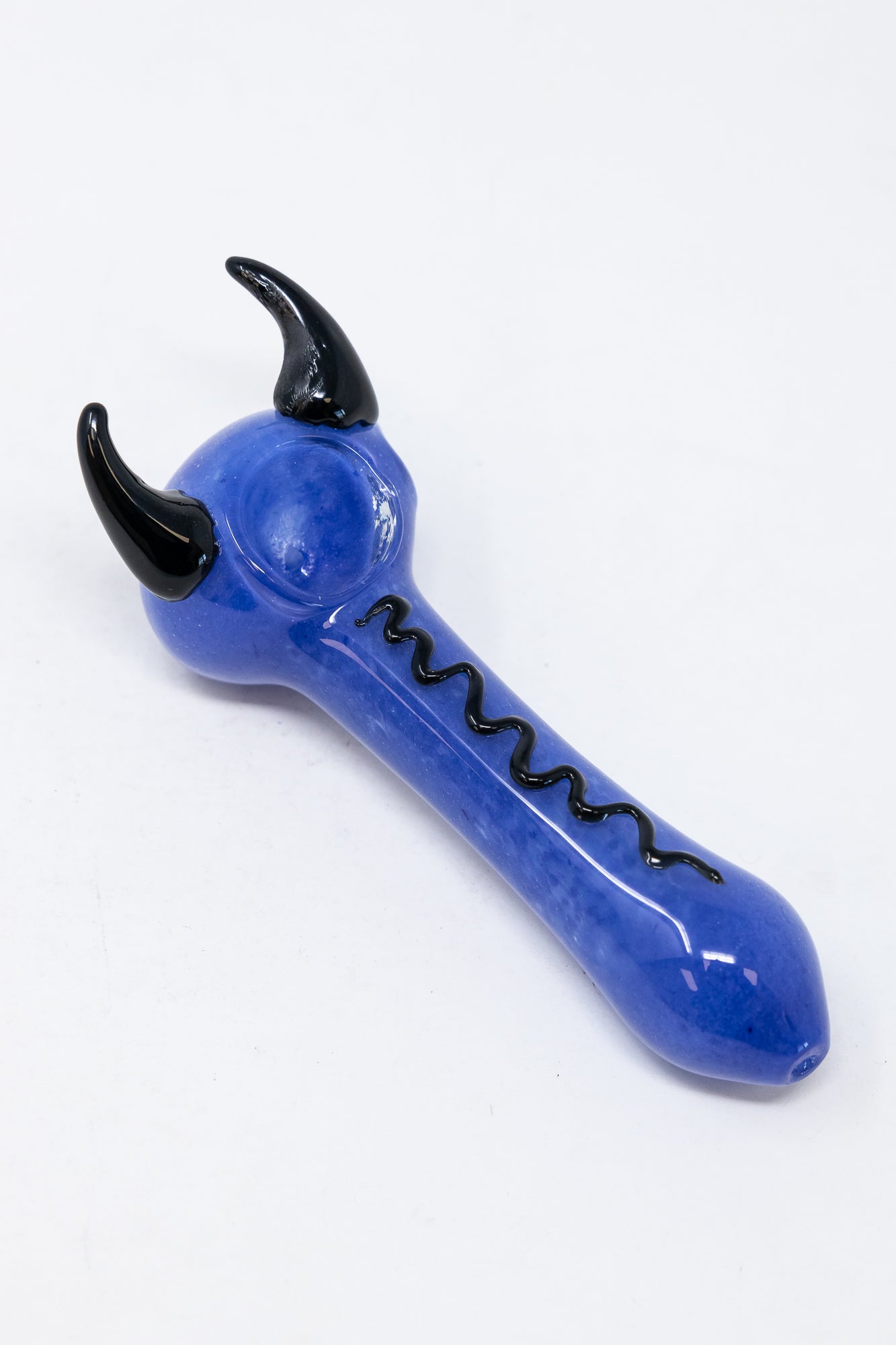 5" Blue/Purple Devil Hand Pipe StonedGenie.com