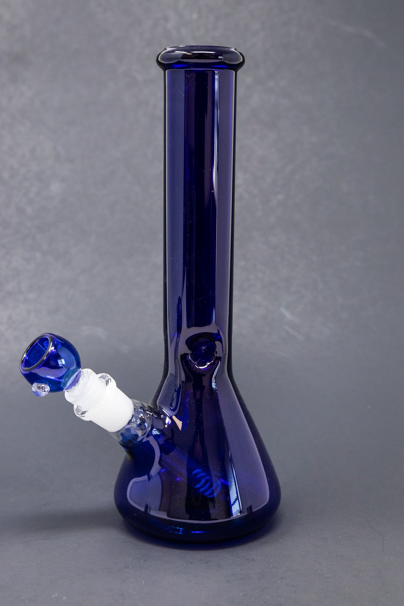 10" Navy Blue Beaker Bong w/ Ice Catcher