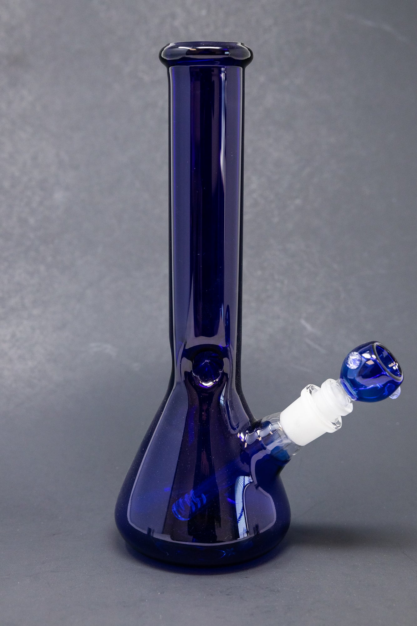 10" Navy Blue Beaker Bong w/ Ice Catcher