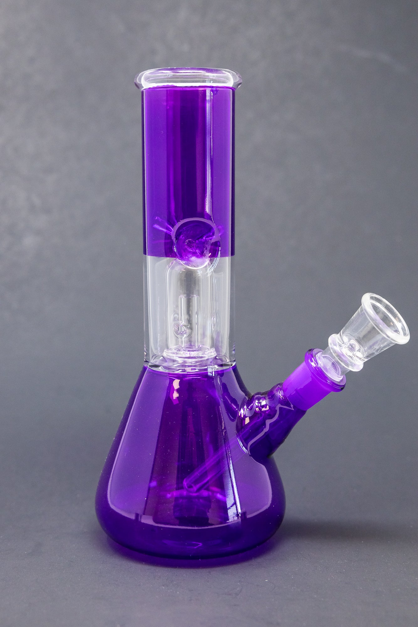 8" Purple Single Percolator Bong w/ Ice Catcher