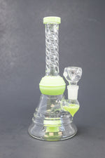 8" Slime Green Twisted Neck Bong