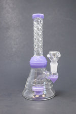 8" Slime Purple Twisted Neck Bong