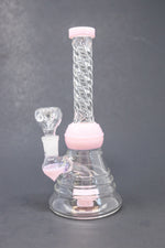 8" Slime Pink Twisted Neck Bong