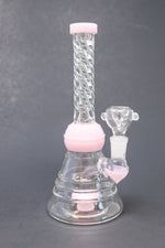 8" Slime Pink Twisted Neck Bong