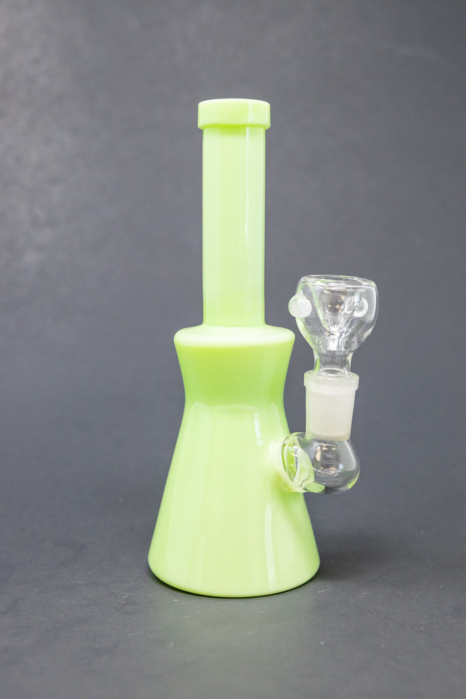 6" Slime Green Straight Neck Bong