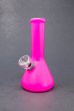 6” Frosted Pink Beaker Bong