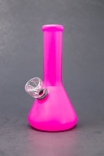 6” Frosted Pink Beaker Bong