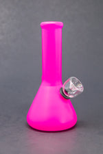 6” Frosted Pink Beaker Bong