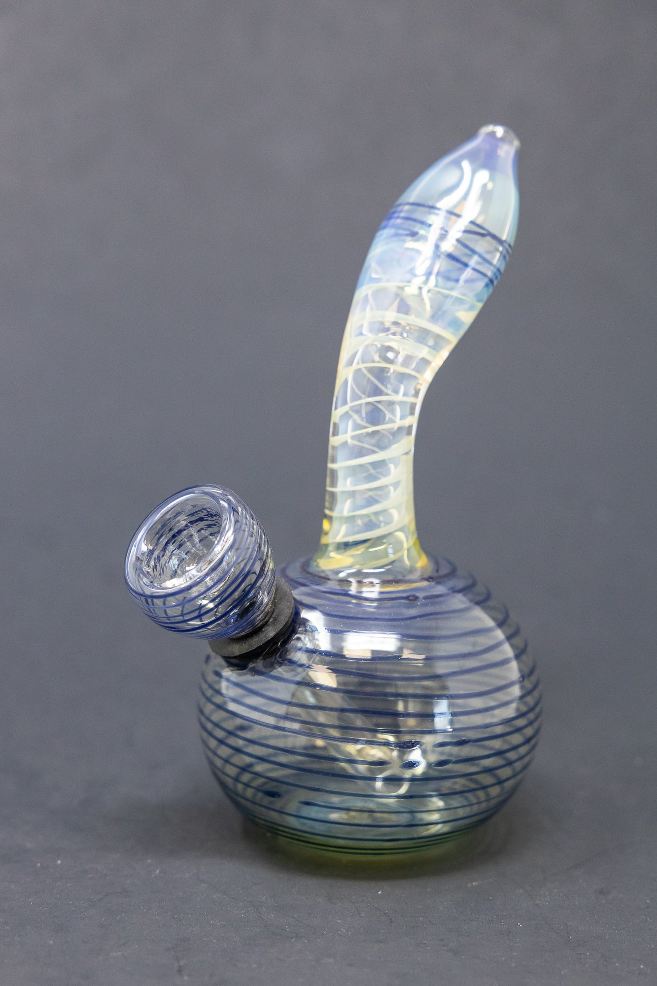 5" Mini Blue Swirl Spiral Bong