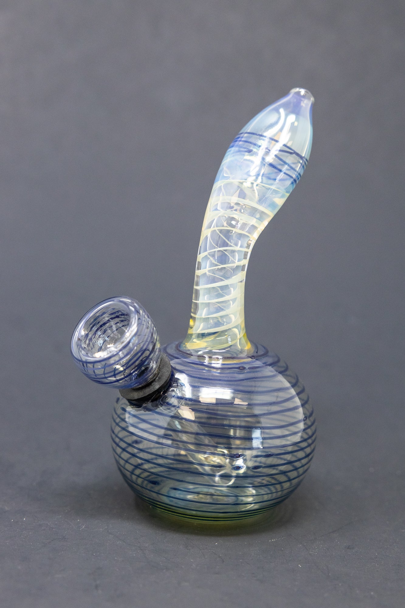 5" Mini Blue Swirl Spiral Mini Bong