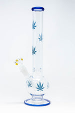14" Blue Leaf Bubble Bottom w/ Ice Catcher