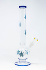 14" Blue Leaf Bubble Bottom w/ Ice Catcher