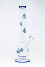 14" Blue Leaf Bubble Bottom w/ Ice Catcher