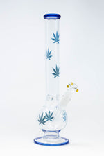 14" Blue Leaf Bubble Bottom w/ Ice Catcher