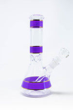 10" Lavender Stripe Beaker Bong w/ Ice Catcher