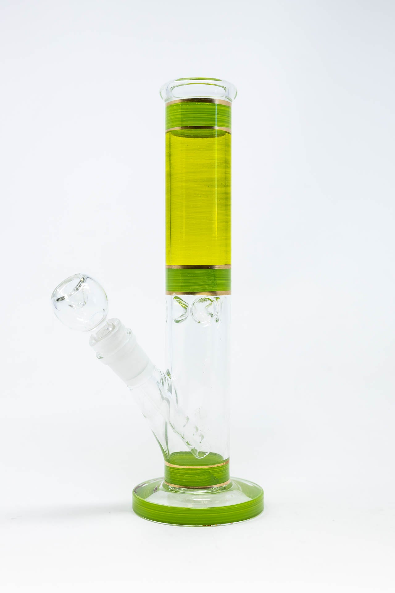 10" Lime Green w/ Gold Trim Shooter w/ Ice catcher