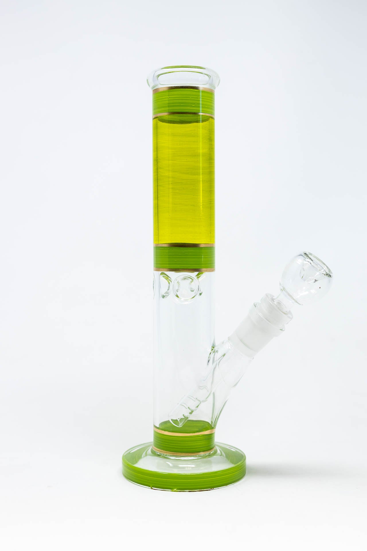 10" Lime Green w/ Gold Trim Shooter w/ Ice catcher