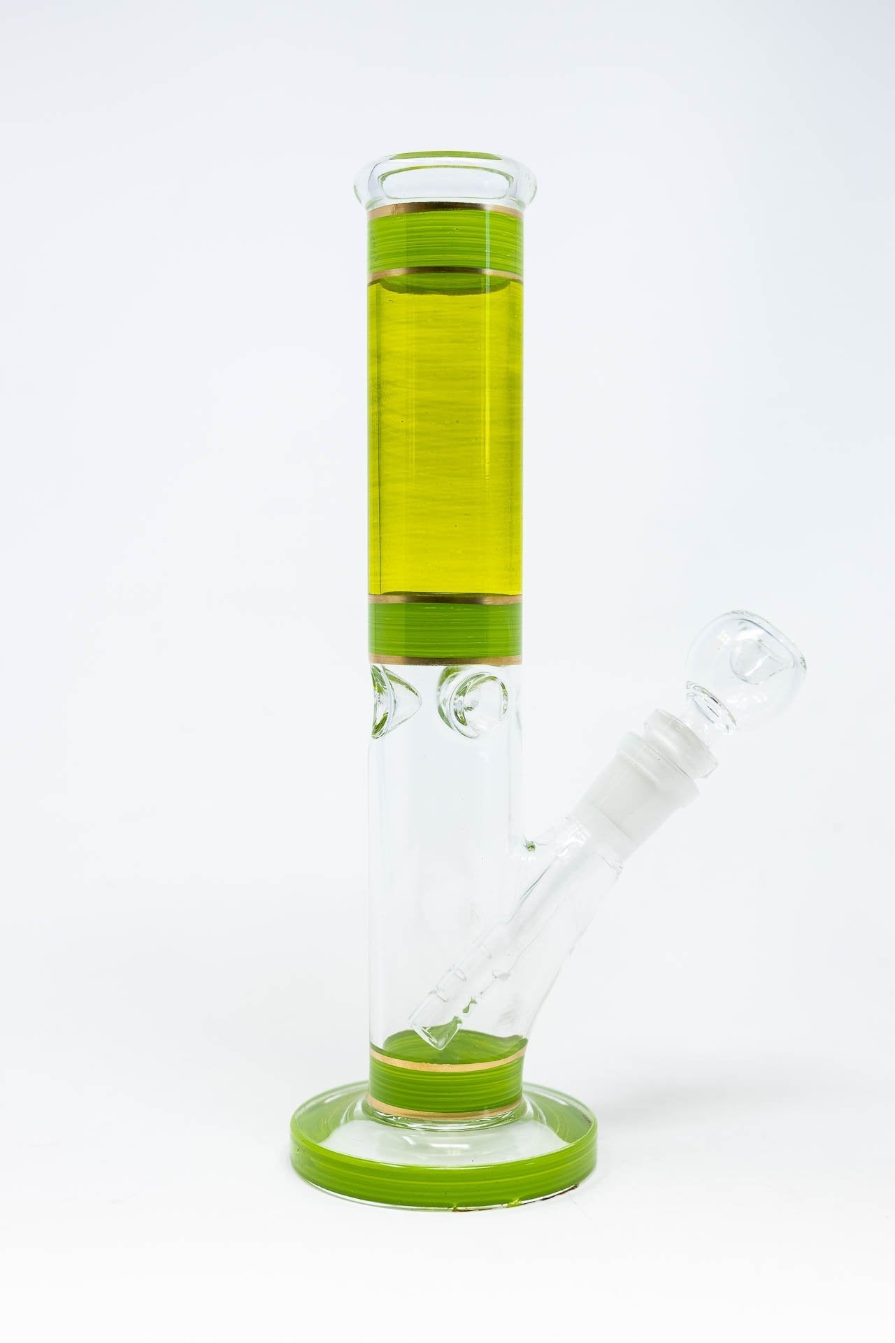 10" Lime Green w/ Gold Trim Shooter w/ Ice catcher