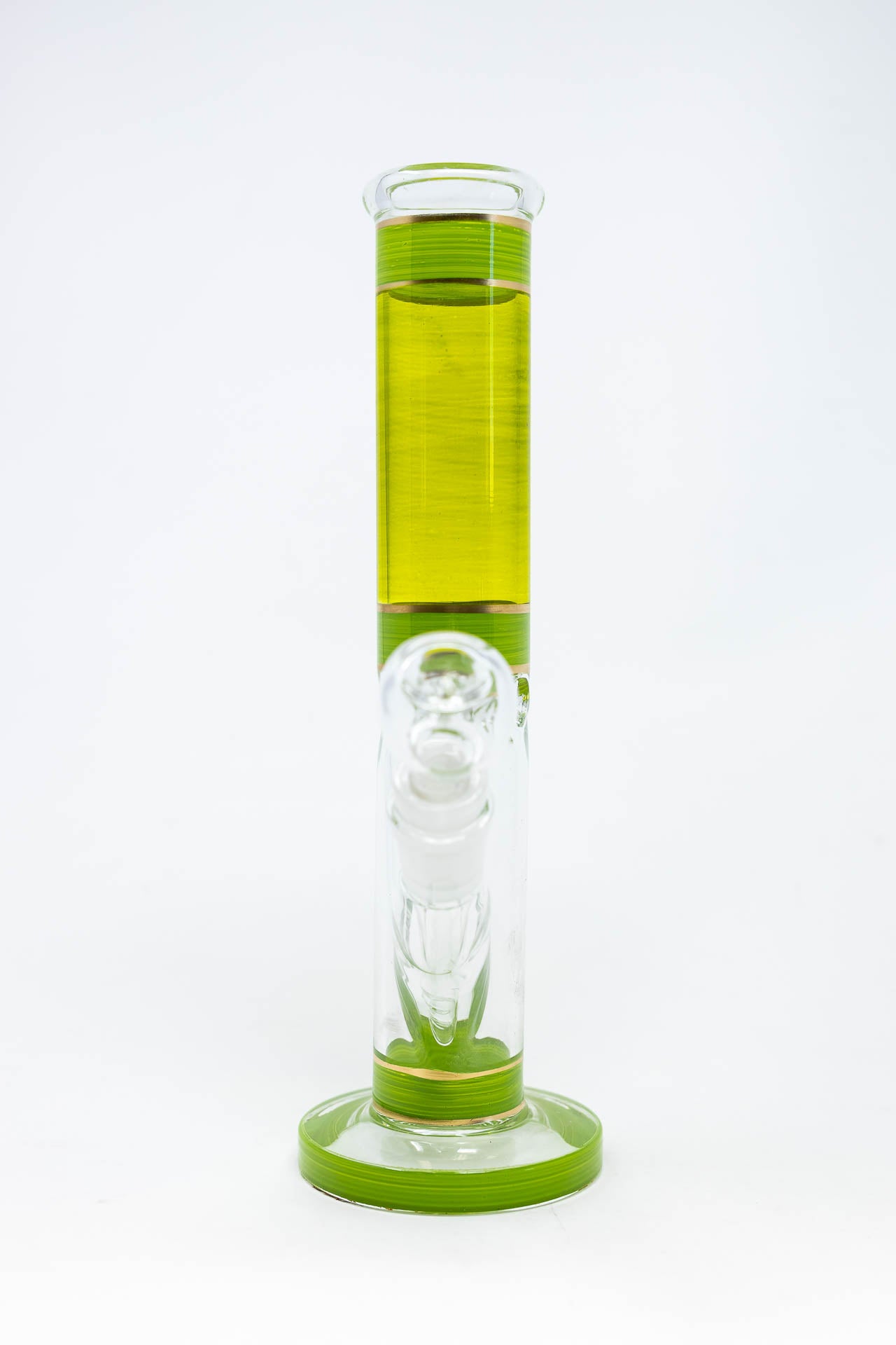 10" Lime Green w/ Gold Trim Shooter w/ Ice catcher
