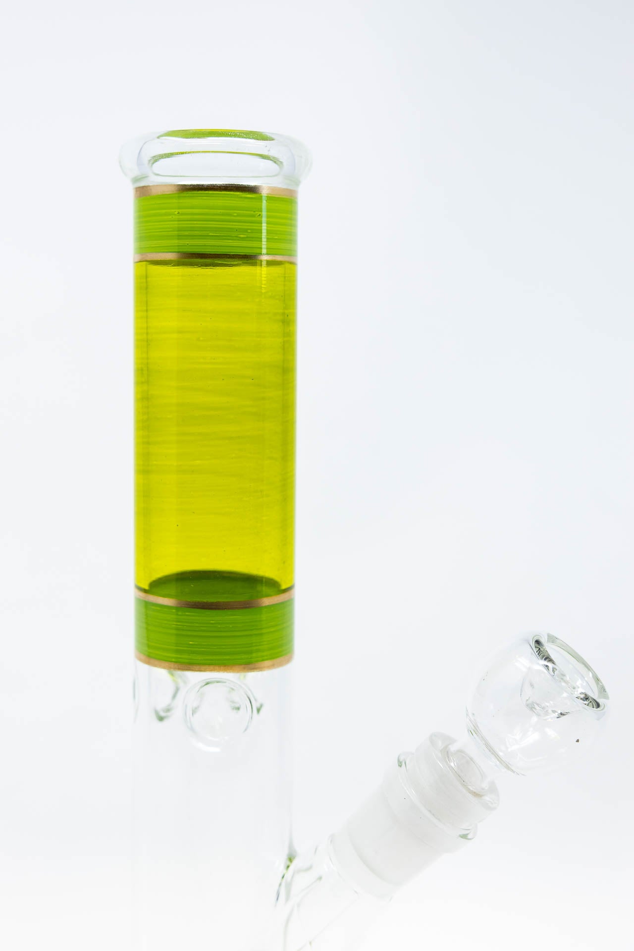 10" Lime Green w/ Gold Trim Shooter w/ Ice catcher