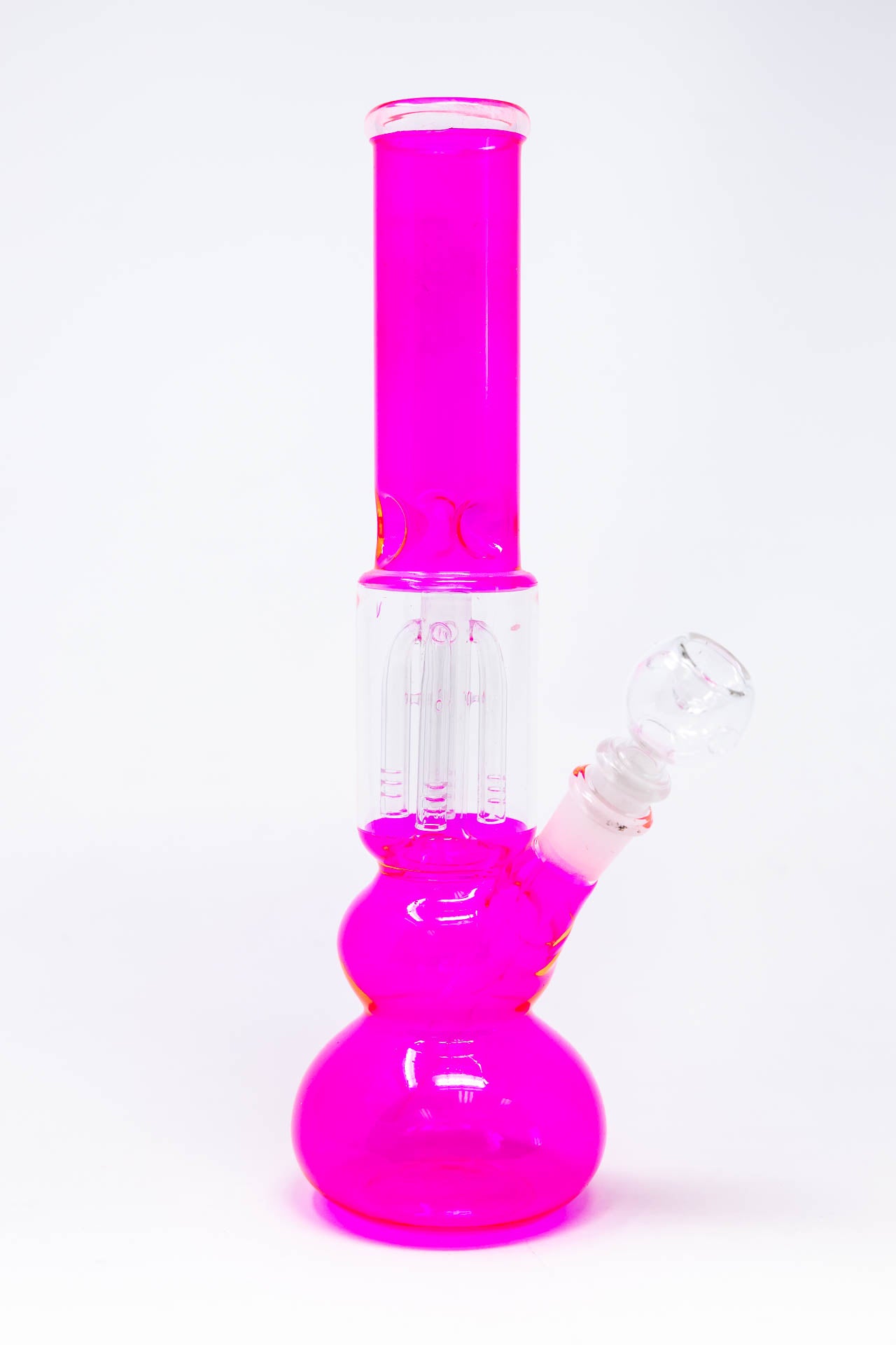 12" Neon Pink Tree Percolator Bong w/ Ice Catcher